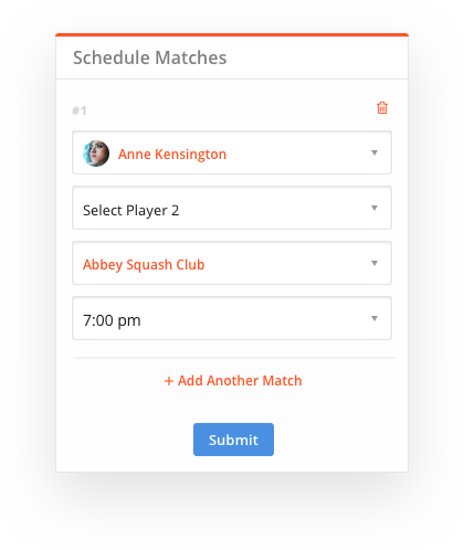 sportyHQ Set venues, times and court assignments
